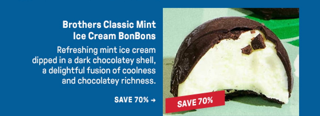 Brothers Classic Mint Ice Cream BonBons