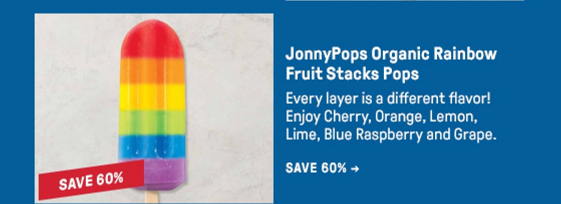 JonnyPops Organic Rainbow Fruit Stacks Pops