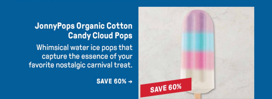 JonnyPops Organic Cotton Candy Cloud Pops